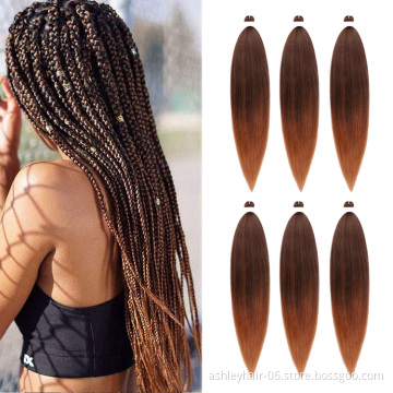 Julianna Kanekalon 52" prestretched braid 1X 2X 3X 4x 5X 6X ghana pre-stretched stretch yaky perm pre stretched braiding hair